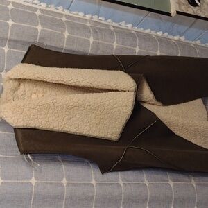 Sherpa lined long vest